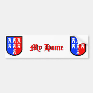 Red and Blue, it has to be Bumper Sticker