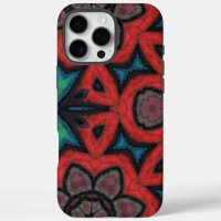 Red and Blue Kaleidoscope Mandala Floral Patterns