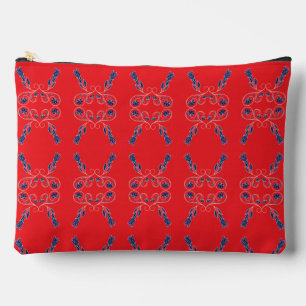 Red and Blue Large Accessory Pouch