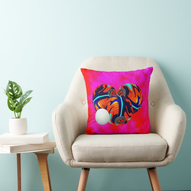 Red And Blue Lawn Bowls, Cushion (Chair)