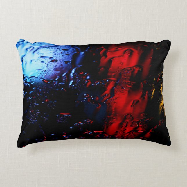 Red and blue LED lamp Decorative Cushion (Front)
