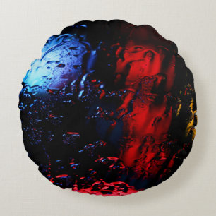 Red and blue LED lamp Round Cushion
