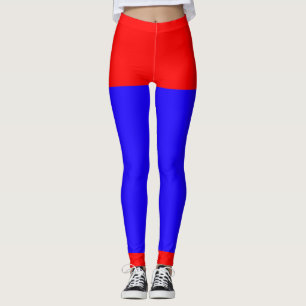 Red And Blue Leggings