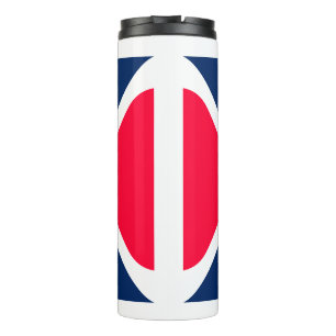 Red and blue Letter X Monogram Thermal Tumbler