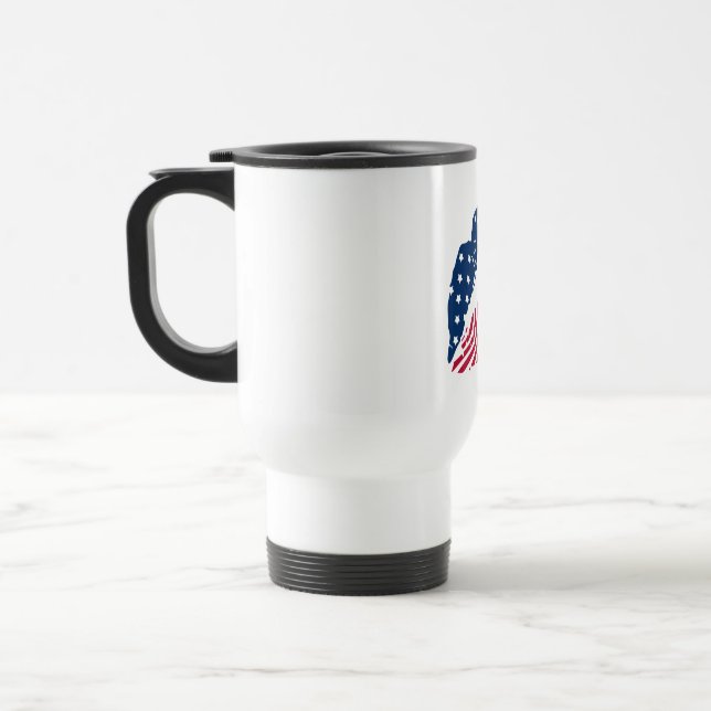 Red and Blue Lips Travel Mug (Left)