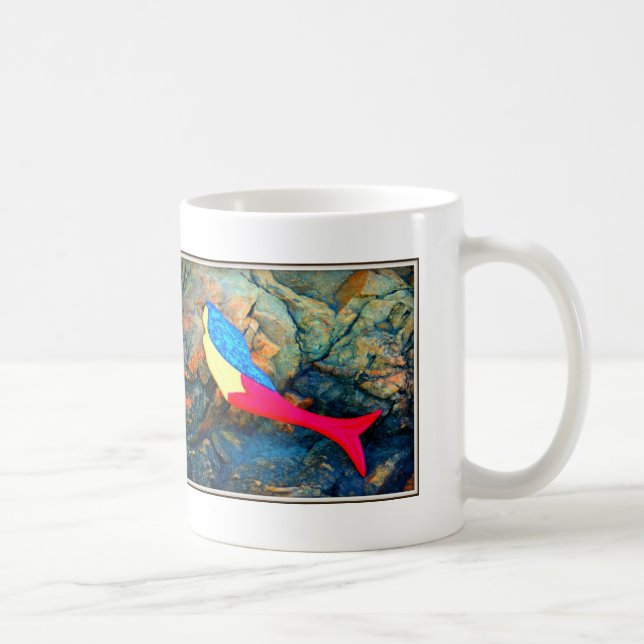 red and blue mermaid coffee mug (Right)