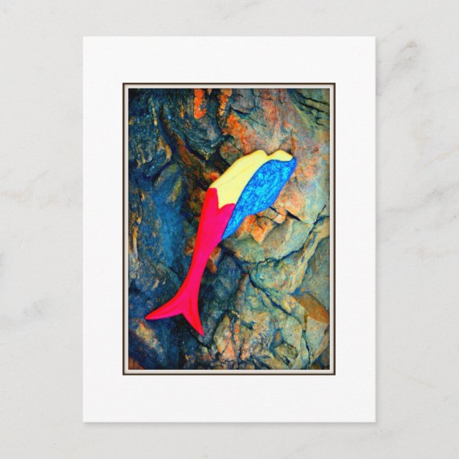 red and blue mermaid postcard (Front)
