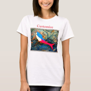 Red and blue mermaid Thunder_Cove T-Shirt