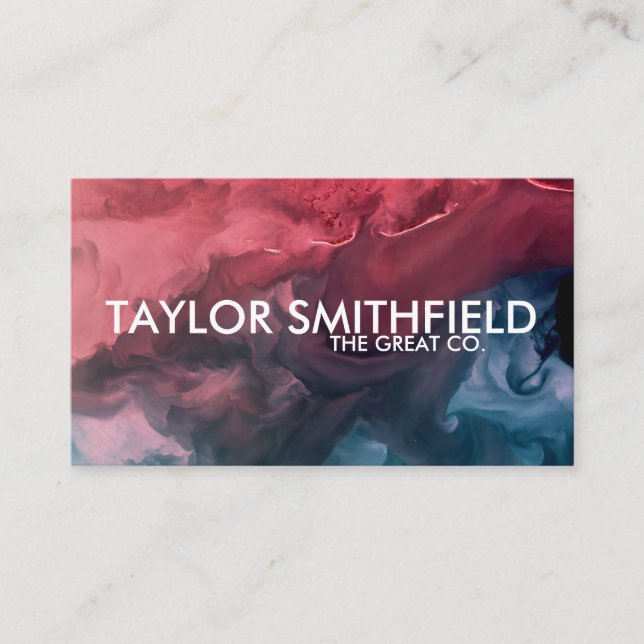 Red and Blue Modern Colour Business Card (Front)