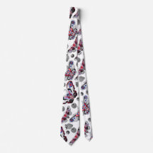 Red and Blue Moth tattoo Neck Tie