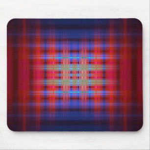 Red and blue pattern mouse mat
