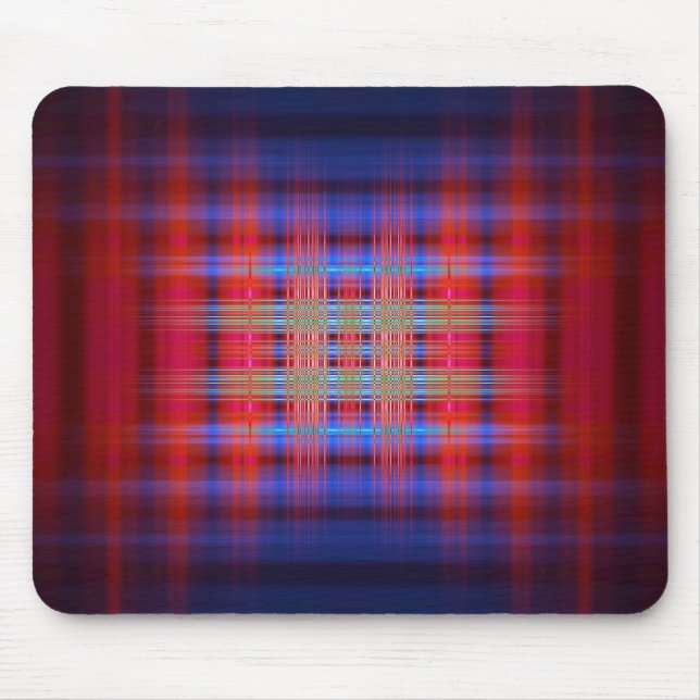 Red and blue pattern mouse mat (Front)