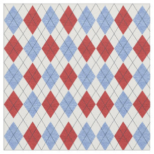 Red and Blue Plaid Fabric