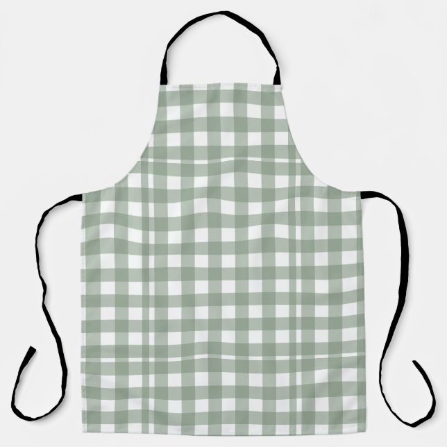 Red and Blue Plaid Patter Apron (Front)