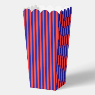 Red And Blue Popcorn  Favour Box