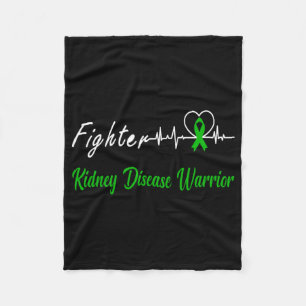 Red And Blue Ribbon Congenital Heart Disease Aware Fleece Blanket