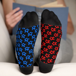 Red and Blue Soccer Socks