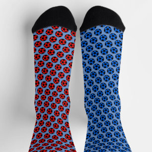 Red and Blue Soccer Socks