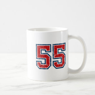 Red And Blue Srts Number 55 Jersey Uniform Player Coffee Mug