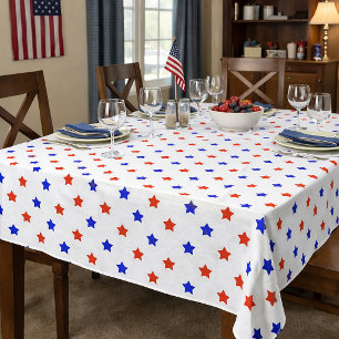 Red and Blue Star Modern Pattern Tablecloth