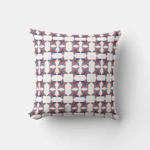 Red And Blue Star Pattern Cushion