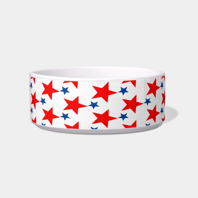 Red and Blue Star Pet Bowl (Right)