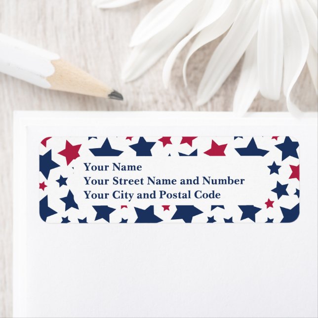 Red and Blue Stars - American flag pattern (Insitu)