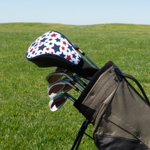 Red and Blue Stars - American flag pattern Golf Head Cover