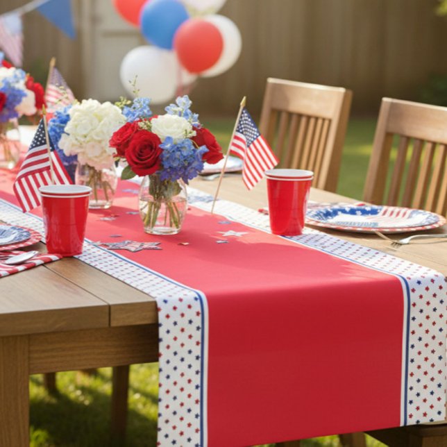 Red And Blue Stars  Short Table Runner (Creator Uploaded)