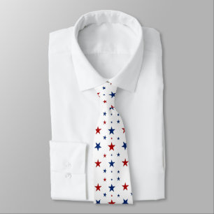 Red And Blue Stars  Tie