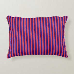 Red And Blue Stripes Decorative Cushion