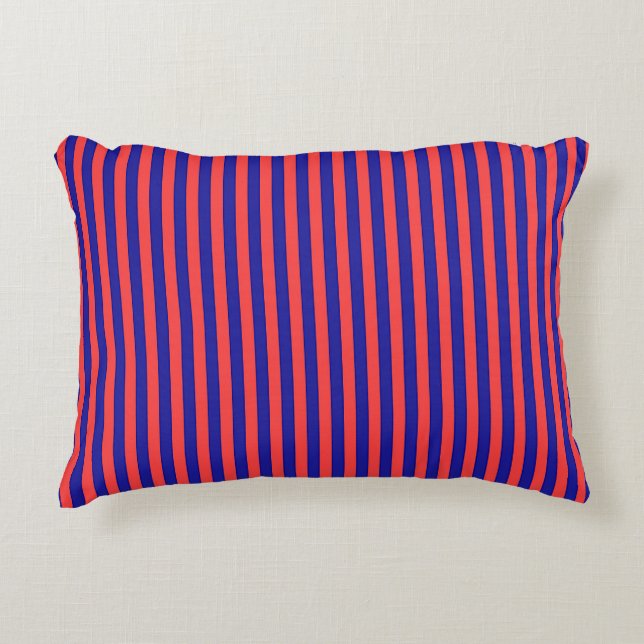 Red And Blue Stripes   Decorative Cushion (Front)