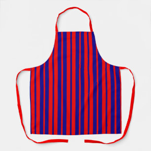 Red and Blue Stripes Design Apron