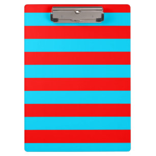 Red and Blue Stripes Design Clipboard