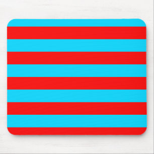 Red and Blue Stripes Design Mouse Mat
