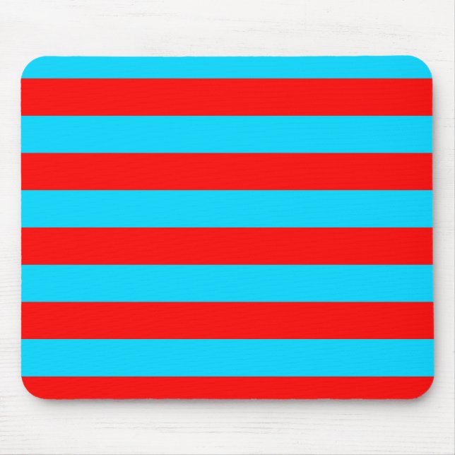 Red and Blue Stripes Design Mouse Mat (Front)