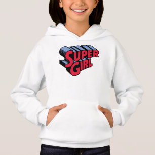Red and Blue Supergirl Stacked Name Logo