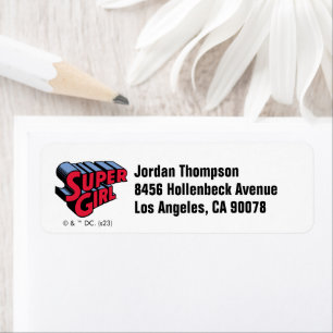 Red and Blue Supergirl Stacked Name Logo