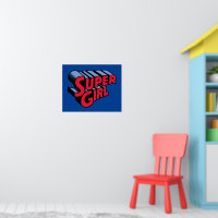 Red and Blue Supergirl Stacked Name Logo