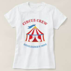 Red and Blue Tent Circus Carnival Birthday T-Shirt