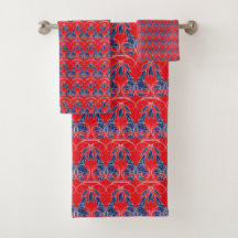 Red and Blue Towel