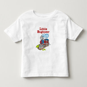 Red and Blue Train Little Engineer Toddler T-Shirt