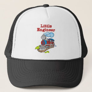 Red and Blue Train Little Engineer Trucker Hat