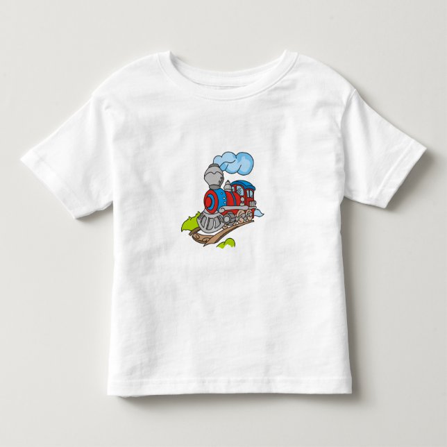 Red and Blue Train Toddler T-Shirt (Front)