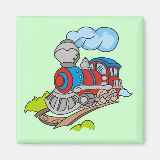 Red and Blue Train Tshirts and Gifts Magnet (Front)