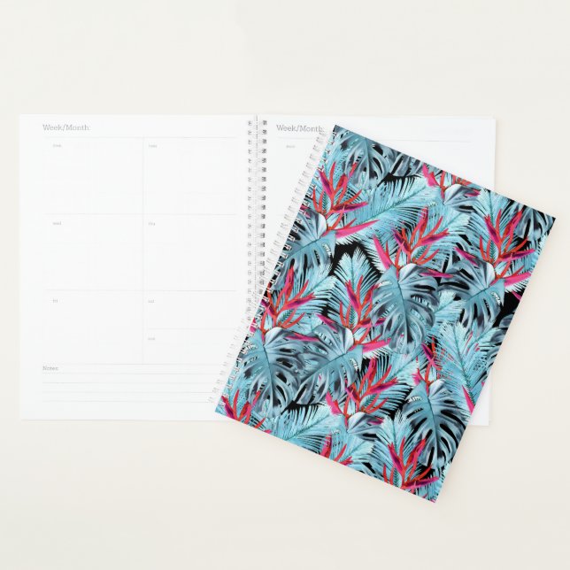 Red and blue tropical plants planner (Display)