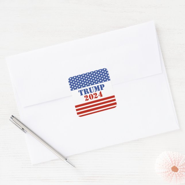 Red and Blue Trump 2024 Sticker (Envelope)