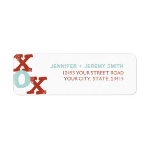 Red and Blue XOX Wedding