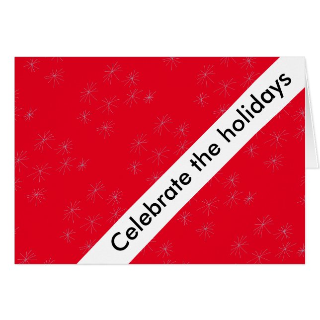 Red and Bold Holiday Christmas Card (Front Horizontal)