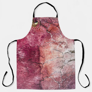 Red and brown abstract painting apron